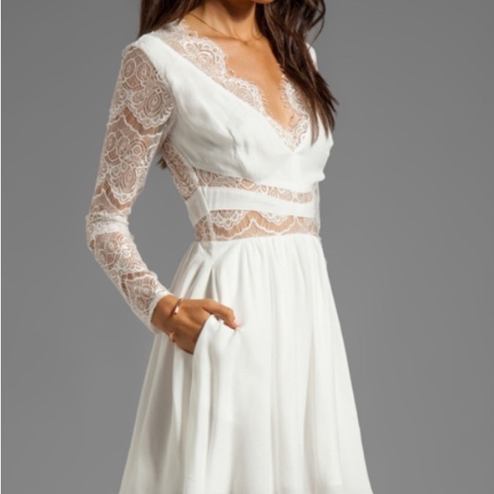 Revolve Exclusive Paradise Stars Lace Ivory Dress, Size 4. Like new, worn once.